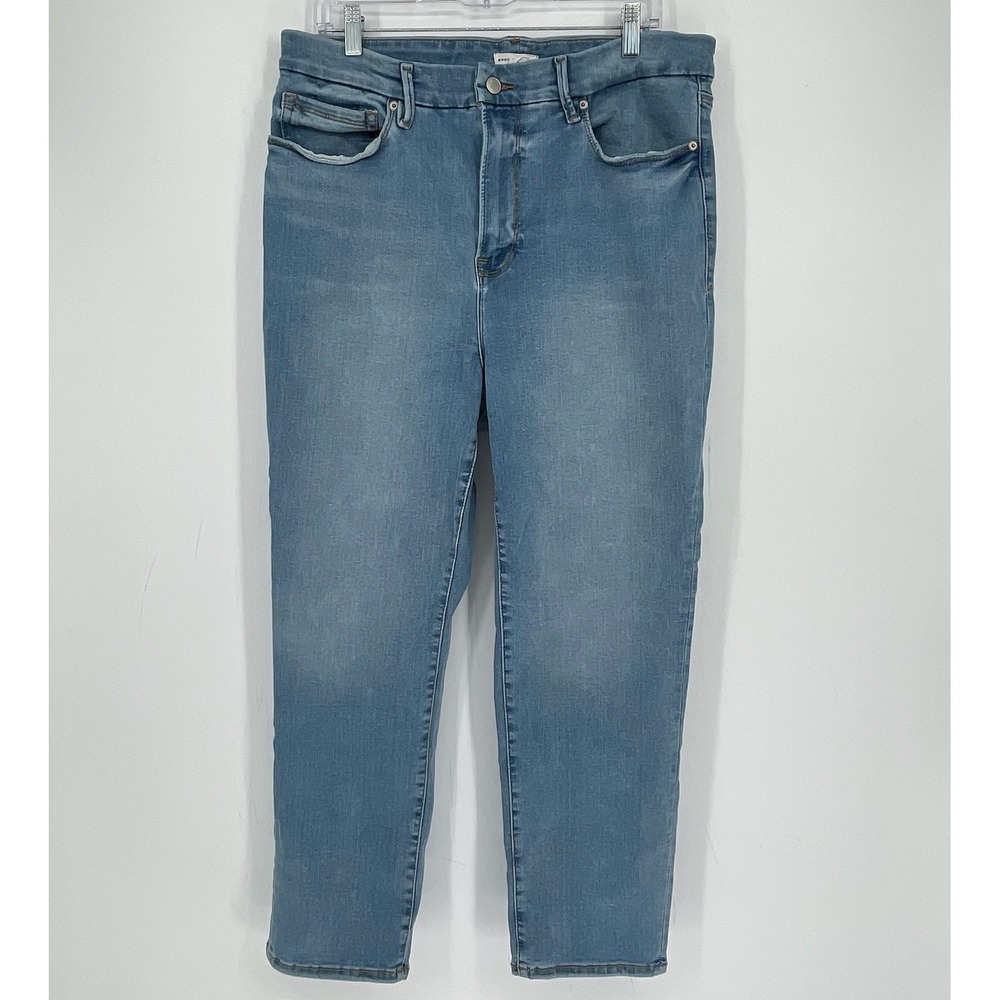 Good American Women's Blue Always Fits Good Classic Denim Jeans Plus Size 14-18